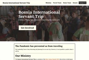 Bosnia International Servant Trip Website screenshot